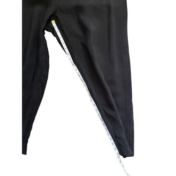 Smythe High Waisted Cropped Rayon Trousers Slack Pants In Black Women’s 4/28 - Picture 7 of 15